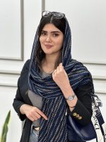 شال تیغ ماهی حریر پلیسه شال و روسری فرانلند رشت