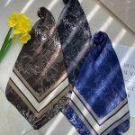روسری مادرانه ژاکارد نخی قواره 110 رشت فران لند