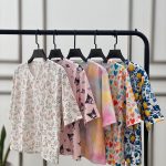 کراپ نخ پنبه طرحدار خرگوشی کرومی عروسکی لباس رشت فرانلند