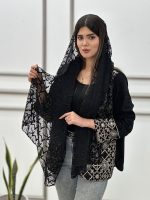 شال توری مشکی برند محرمی مافیای شال و روسری رشت فرانلند