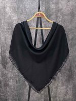 روسری قواره 100 درختی مشکی دور نگینی