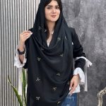 شال پاپیون گلدوزی کریستال رشت فرانلند