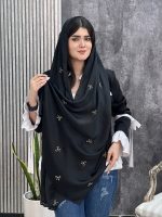 شال پاپیون گلدوزی کریستال رشت فرانلند