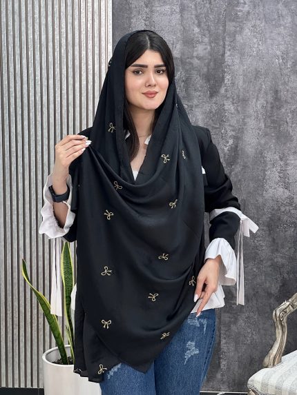 شال پاپیون گلدوزی کریستال رشت فرانلند