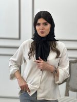 روسری کوپرا مشکی قواره100 دور دوخت شال و روسری فرانلند