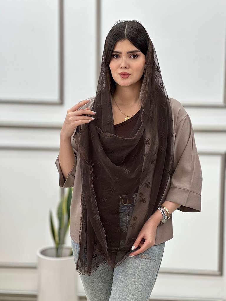 شال توری دور دانتل پاپیون فرانلند رشت