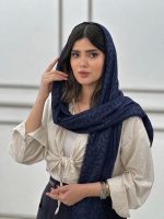 شال نخی پلنگی دور ریش (2170) - Image 2