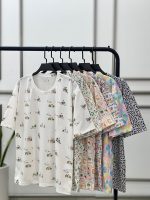 تیشرت نخ پنبه قواره بزرگ تابستانه خنک رشت لباس فرانلند
