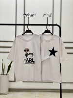 تیشرت نخ پنبه سفید چاپی آل استار کارل پلنگی چری رشت فرانلند