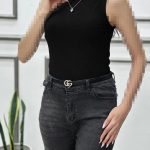 کراپ نخ پنبه گرم بالا یقه رومی گردنی لباس فرانلند