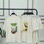 تیشرت پنبه باکسی سفید (2208)