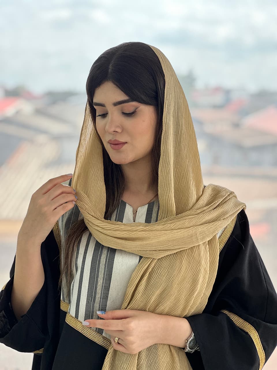 شال پلیسه نخی پاستیلی شال و روسری فرانلند رشت
