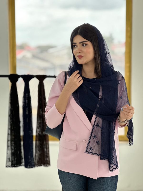 شال گیپور پاپیون حاشیه دار فرانلند رشت مافیای شال و روسری