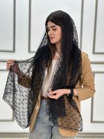 شال توری alo دور دانتل (2218)