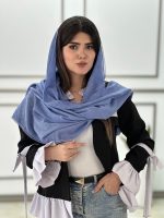 شال حریر وارداتی جیوانجی رنگ پاستیلی مافیای شال و روسری