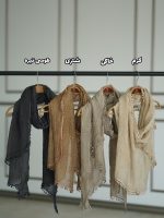 شال چروک وارداتی دور سکه ای (2265) - تصویر 5