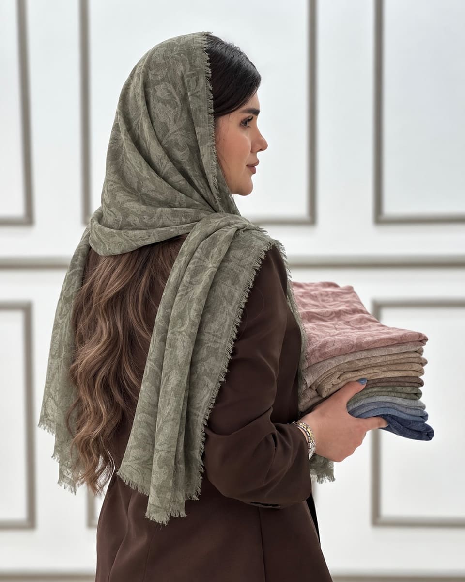 شال نخی وارداتی گل مافیای شال و روسری رشت