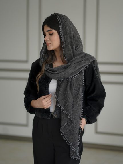 شال چروک وارداتی دور سکه ای شال و روسری فران لند رشت
