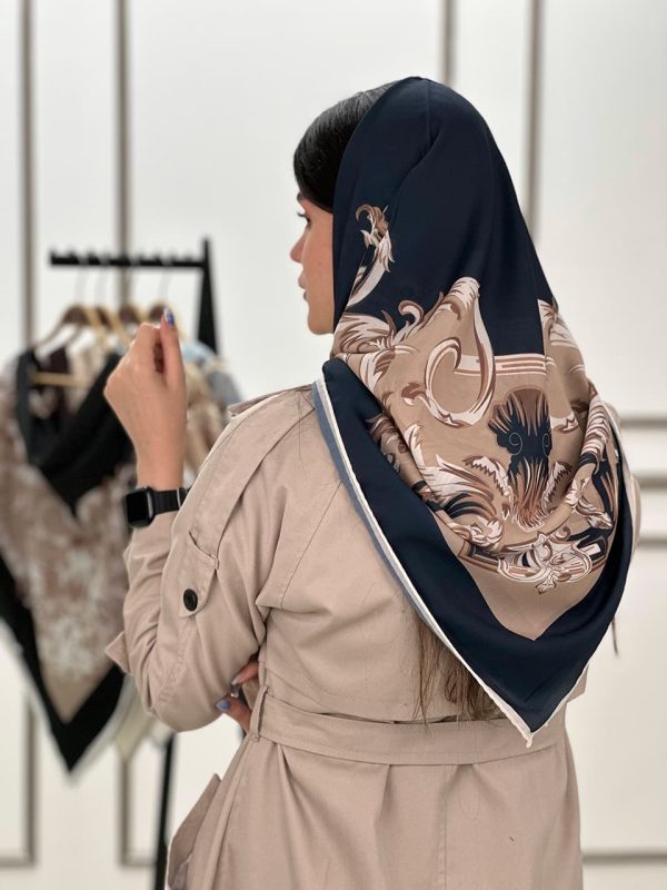 روسری حریردور دست دوز سلطنتی شال و روسری فرانلند رشت