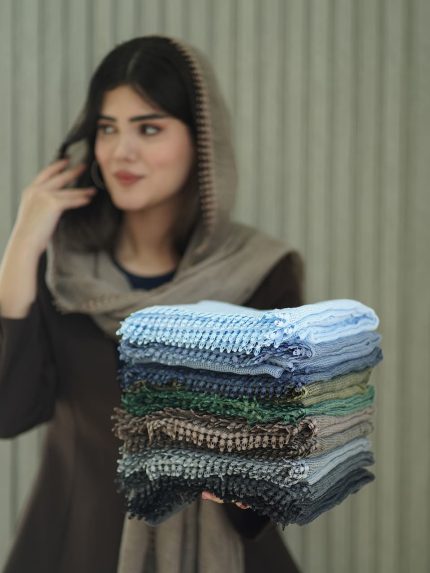 شال وارداتی دور سکه ای پاییزه ترند شال و روسری فرانلند