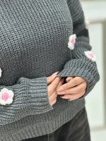 بافت آکرولیک زمستانه گل بابونه لباس رشت فرانلند