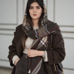 شال موهر پشمی چهارخونه کالکشن زمستونی فرانلند رشت