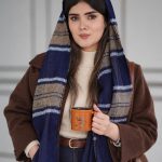 شال موهر پشمی چهارخونه کالکشن زمستونی فرانلند رشت