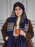 شال موهر پشمی چهارخونه کالکشن زمستونی فرانلند رشت