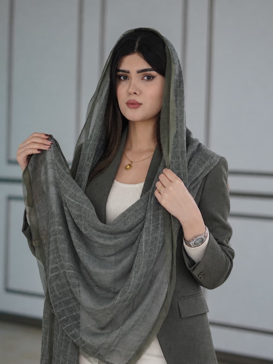 شال وارداتی خطی لمه دار رشت فرانلند