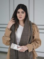 شال موهر پشمی تک رنگ رشت فرانلند