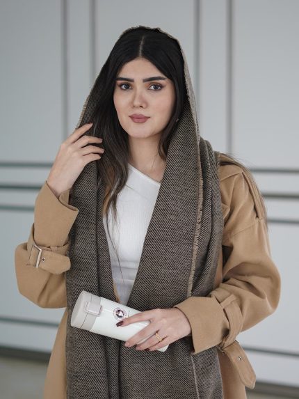 شال موهر پشمی تک رنگ رشت فرانلند