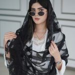 شال حریر وارداتی طرحدارمجلسی رشت فرانلند