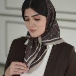 میکس مینی اسکارف نخی قهوه ای رشت فرانلند