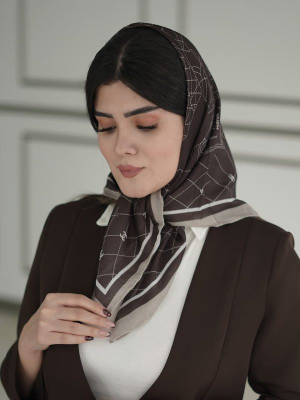 میکس مینی اسکارف نخی قهوه ای رشت فرانلند