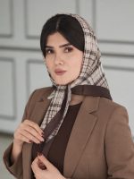 میکس مینی اسکارف نخی قهوه ای رشت فرانلند