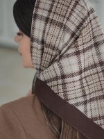 میکس مینی اسکارف نخی قهوه ای رشت فرانلند