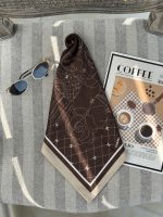 میکس مینی اسکارف نخی قهوه ای رشت فرانلند