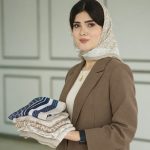 میکس مینی اسکارف سبزخاکی نخی رشت فرانلند