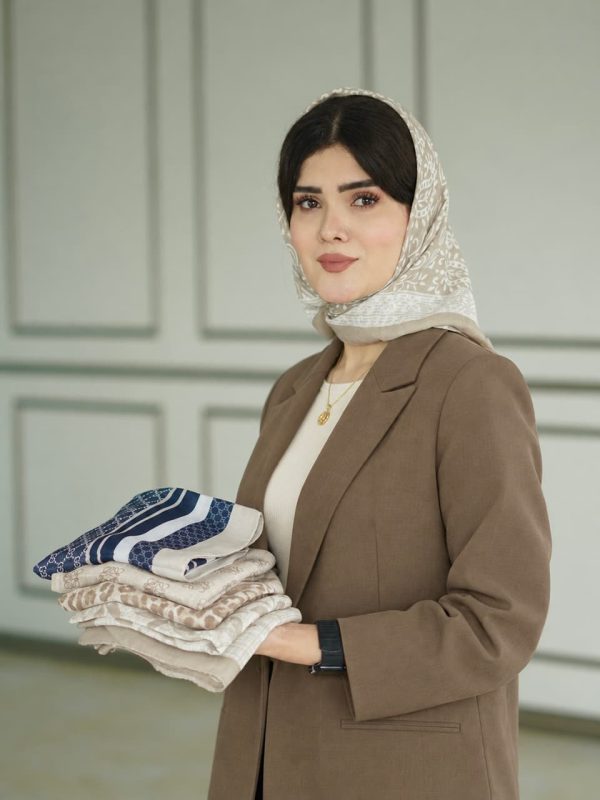 میکس مینی اسکارف سبزخاکی نخی رشت فرانلند