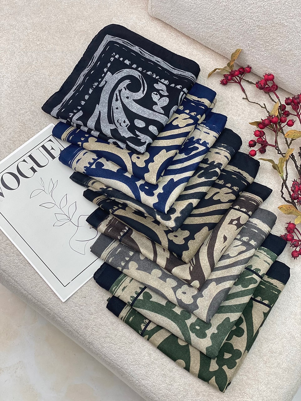 روسری ترمه قواره 100 ماردانه روز مادر فرانلند رشت