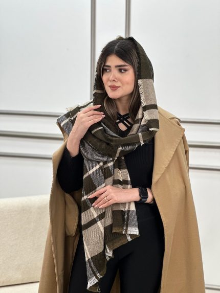 شال چهار خونه موهر زمستانه ترند پاییزه فرانلند عمده