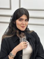 روسری سه گوش توری شکوفه مجلسی رشت فرانلند