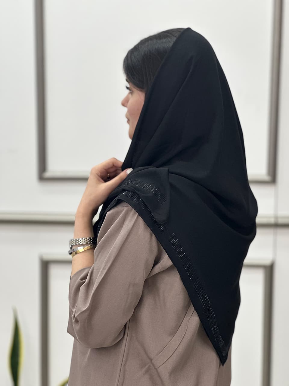 روسری نخی طرحدار محرمی فرانلند رشت شال و روسری