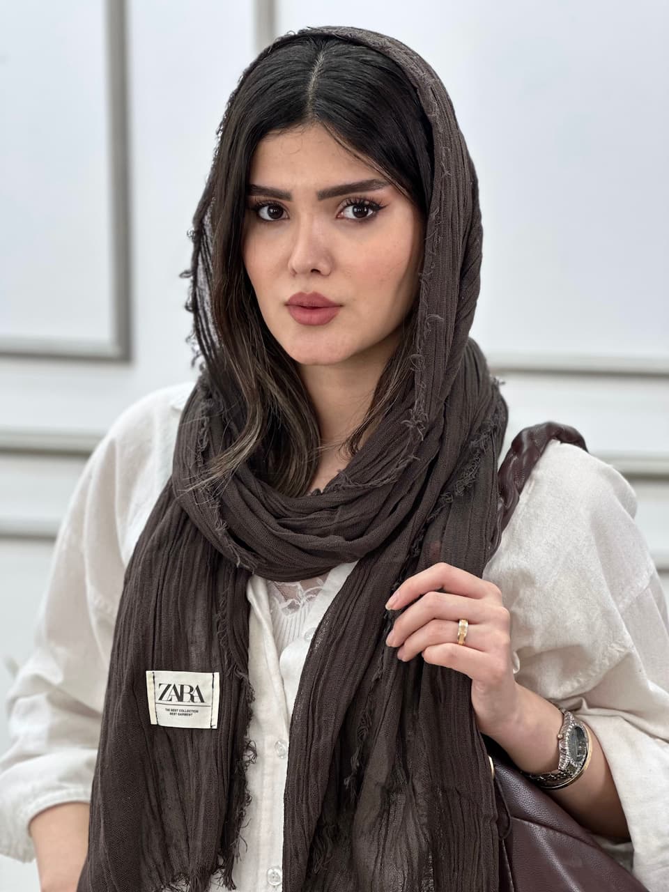 شال الیاف دورریش زارا خنک تابستانه رشت فرانلند