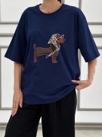 تیشرت نخ پنبه باکسی هاپو(2177) - Image 2