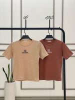 تیشرت نخ پنبه آستین کوتاه شنل رشت فرانلند