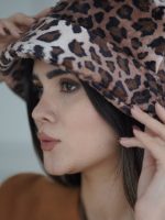کلاه باکت زمستونی پلنگی خز رشت فرانلند